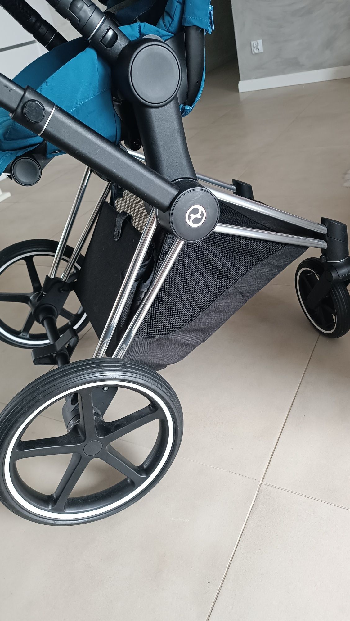 Cybex Priam Platinum mountain blue , zestaw jak nowy