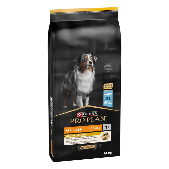 Pro Plan Light/Sterilised 14 кг з рибою для собак . Корм Про План