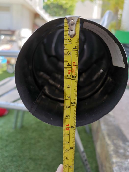 Tubo inox com registo de evacuação de fumos e chapéu