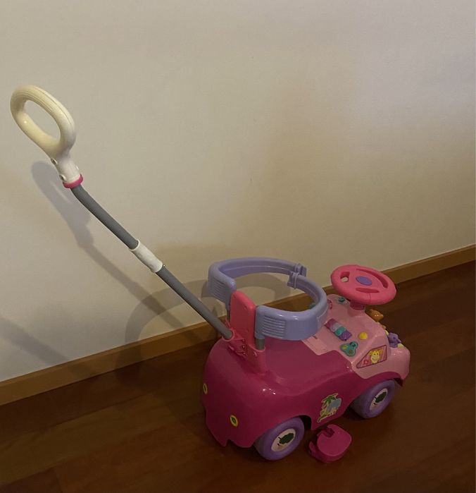 Andador Carro Menina Rosa
