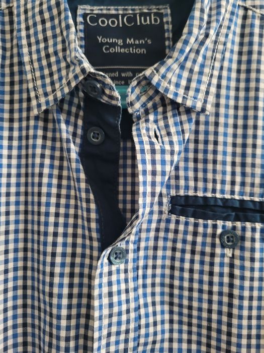 Koszula chłopięca z krótkim rękawem, ze Smyka, rozm. 152