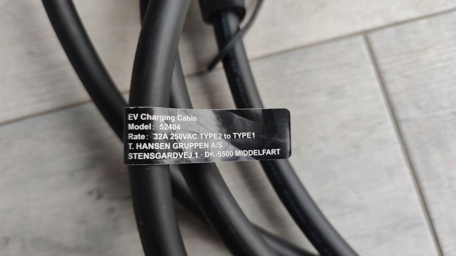 Зарядний кабель для електромобіля 32А Type 1 (MENNEKES - J1772)