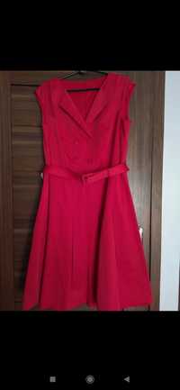 Elegancka czerwona sukienka. Caterina, 46