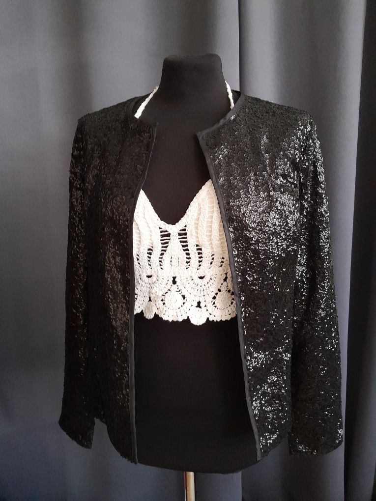 Biały azurowy top boho M/L/XL
