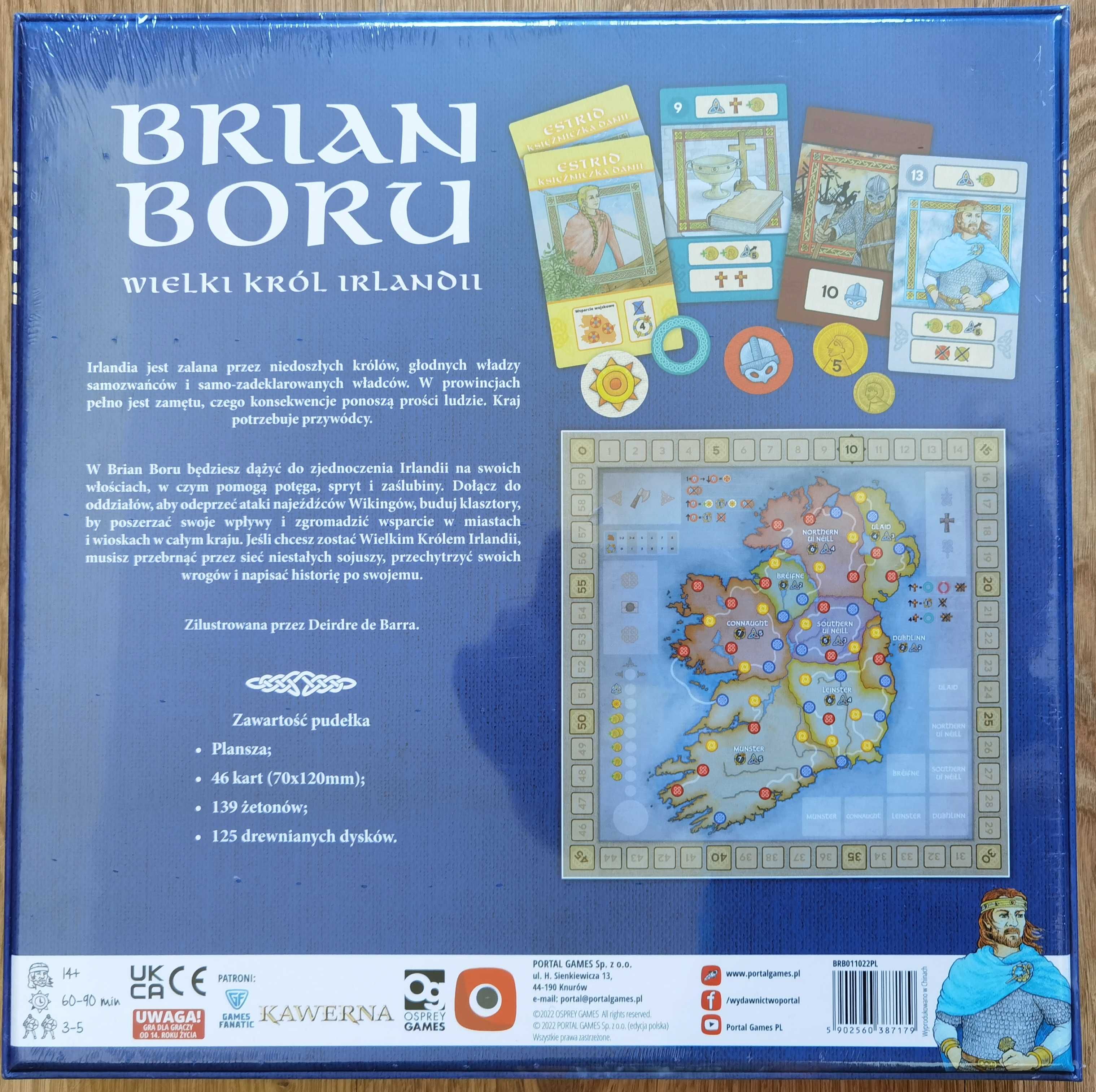 Oryginalnie zapakowana, nieużywana gra Brian Boru