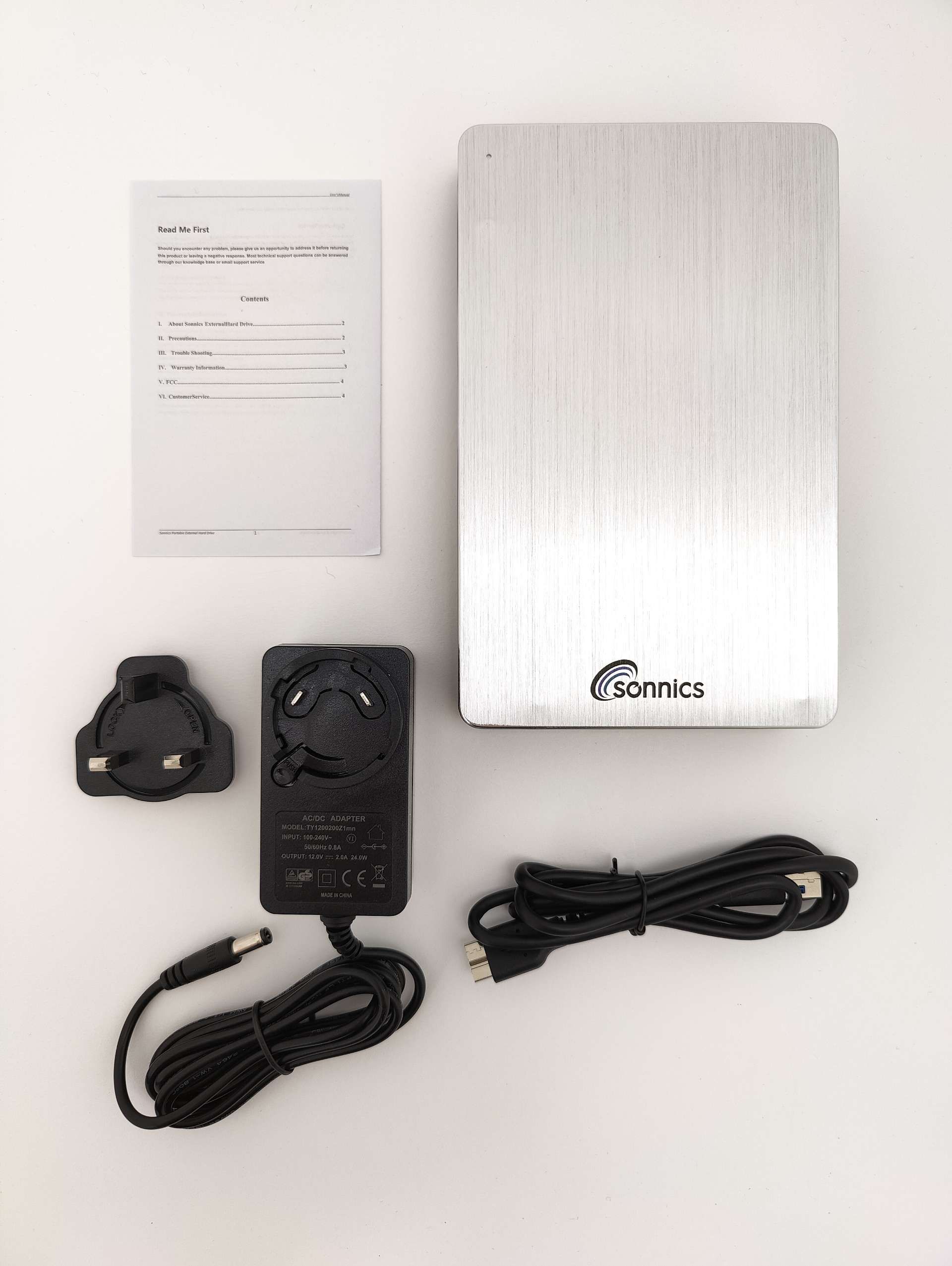 Dysk zewnętrzny Sonnics 2TB USB 3.0 srebrny