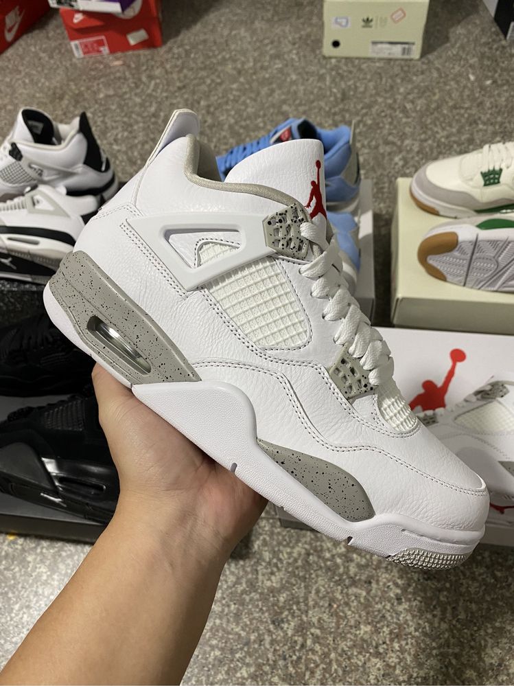 Кросівки Air Jordan 4 Retro White Oreo Джордан ретро білі орео