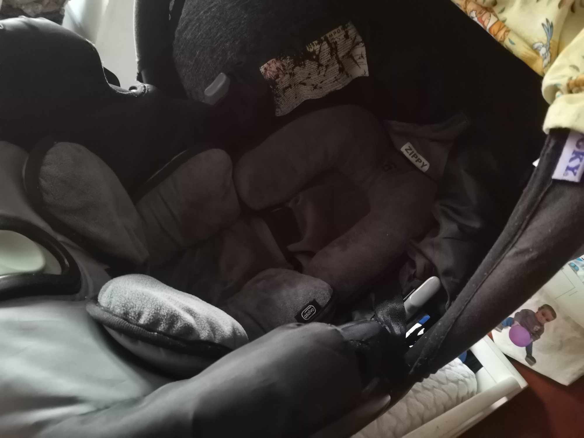 Carrinho de bebé e ovo