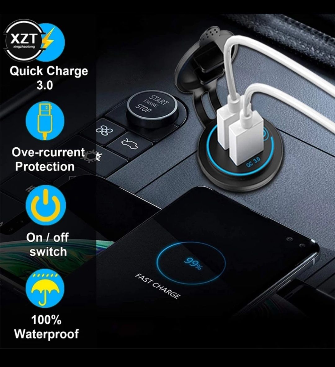 Socket USB  - carregador auto