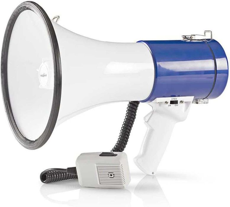 Głośnik megafonowy Nedis 25 W Niebieski/Biały