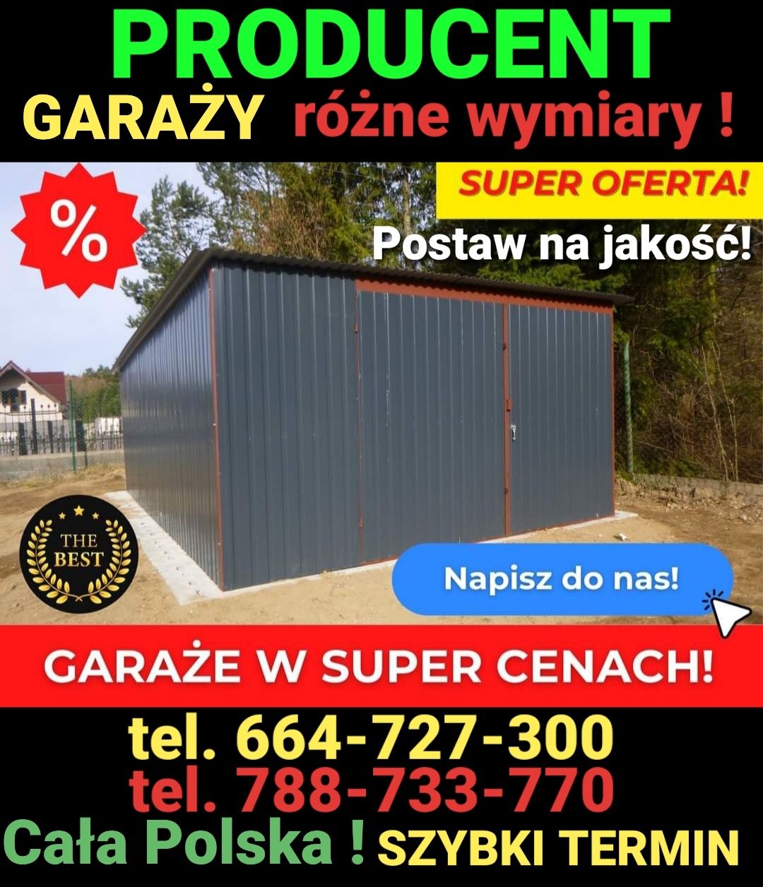 Garaż blaszany 4x6 MOCNY! Garaże DOSTAWA GRATIS!Cały Kraj SZYBKI TERMI