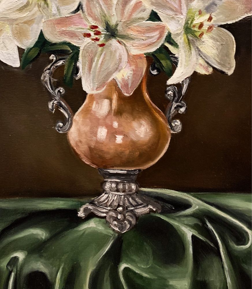 Картина  квіти олією
