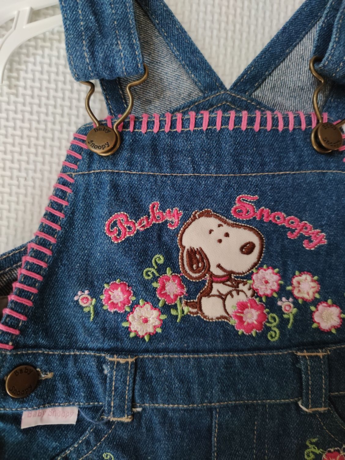 Jeansowa sukienka 3-6m Baby Snoopy