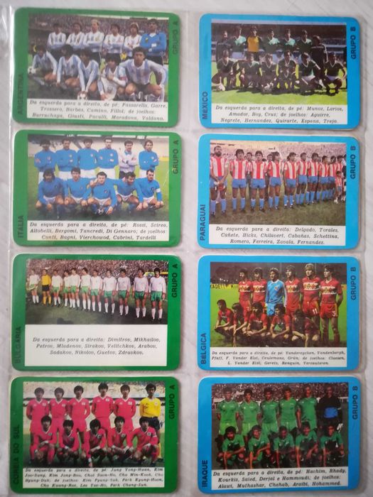 Calendários de bolso anos 80 - As 24 equipas do Mundial de 1986