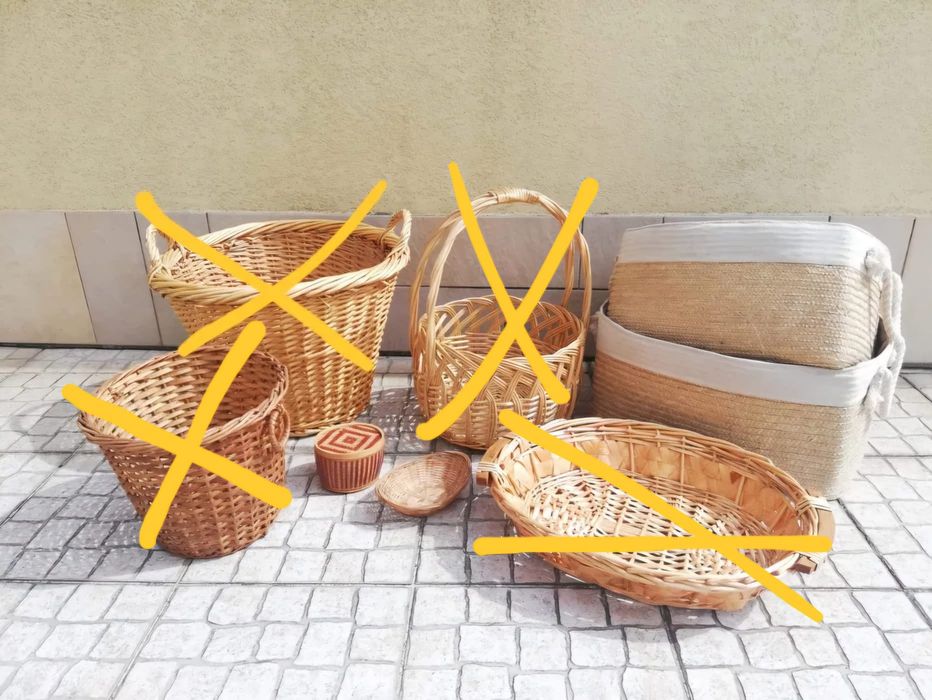 Cestos diversos, a partir de
