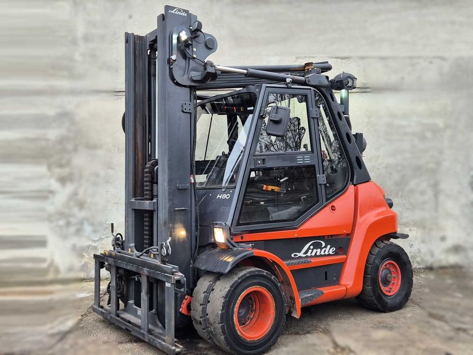 Linde H80D • TRIPLEX • przesuw • klima • 4 sekcje hydr • wózek widłowy