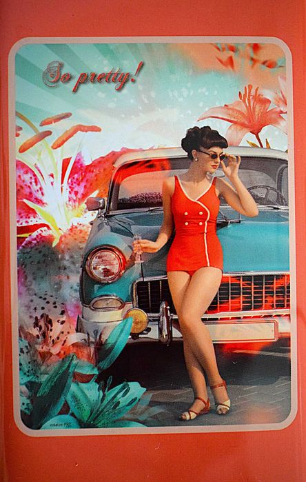 Metalowa puszka ozdobna - retro z lat 50 - 60 tych .REZERWACJA