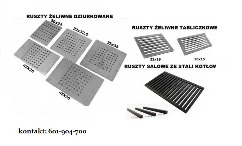 Ruszt stalowy do pieca kominka kominkowy solidny 45x30 żeliwny