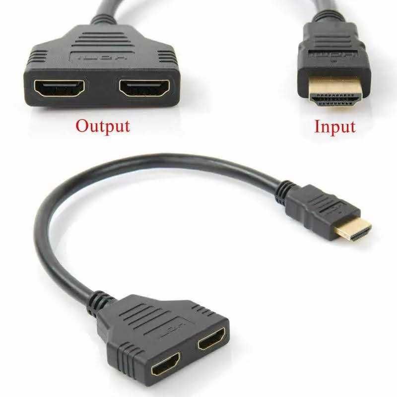 Rozdzielacz Spliter HDMI na 2xHDMI 23 cm 2xTV PS3 PS4 KAMERA