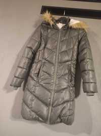 Długa kurtka zimowa parka płaszcz płaszczyk 146