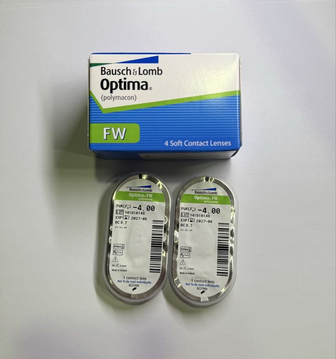 Контактні лінзи МКЛ Bausch&Lomb Optima FW - 4.00, Радіус 8.7