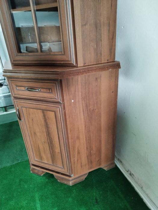 witryna narożna wysoka Antyk Vintage