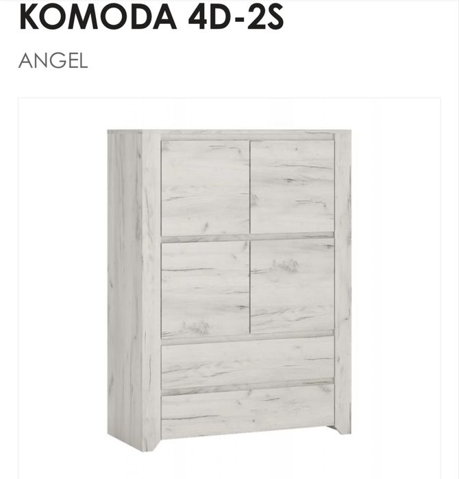Komoda biala z płyty laminowanej