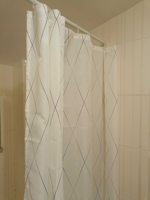 Cortina duche 180x200cm + varão extensível