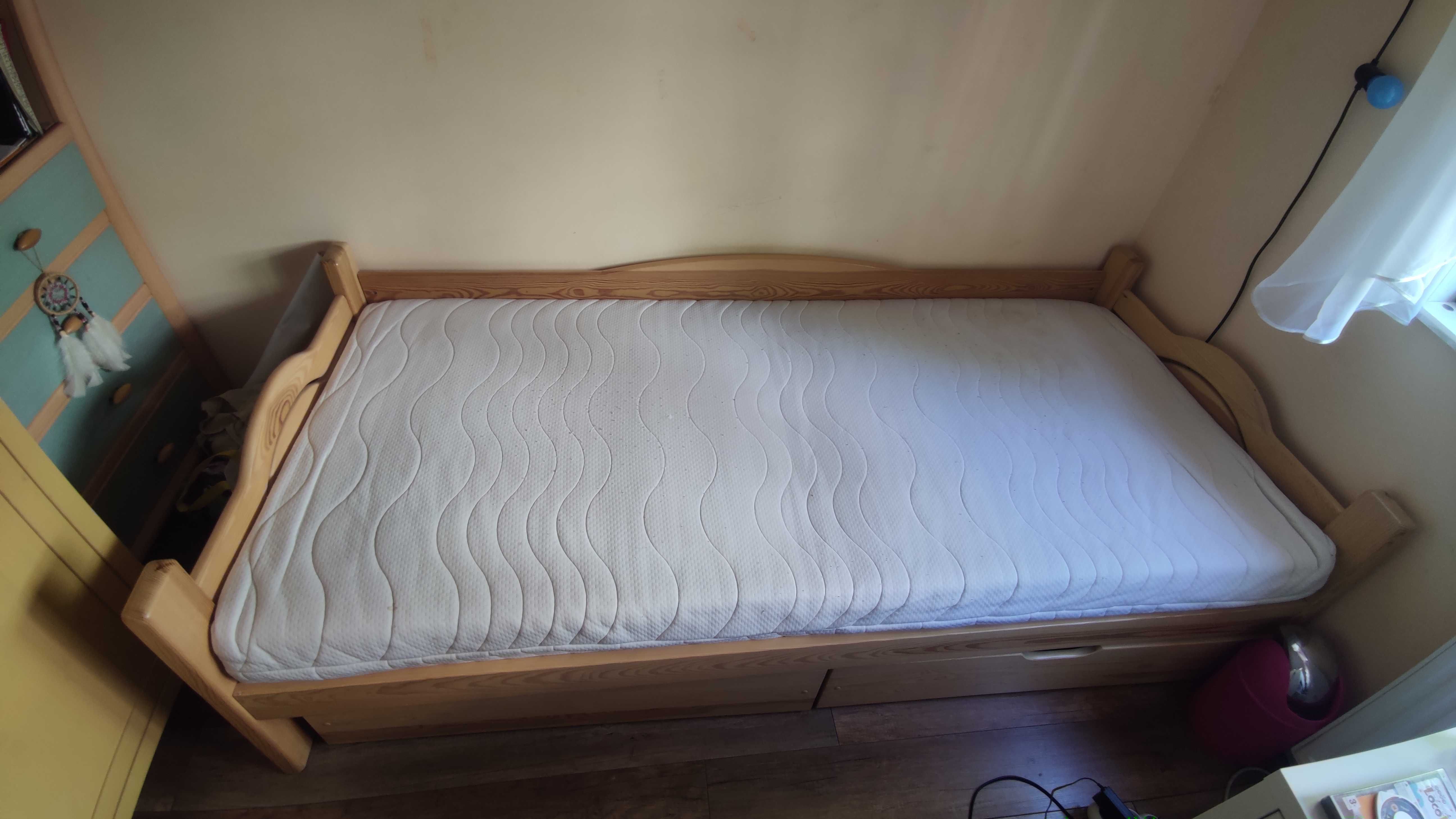 Łóżko pojedyncze 97x207, 5 z materacem i dwoma pojemnymi szufladami