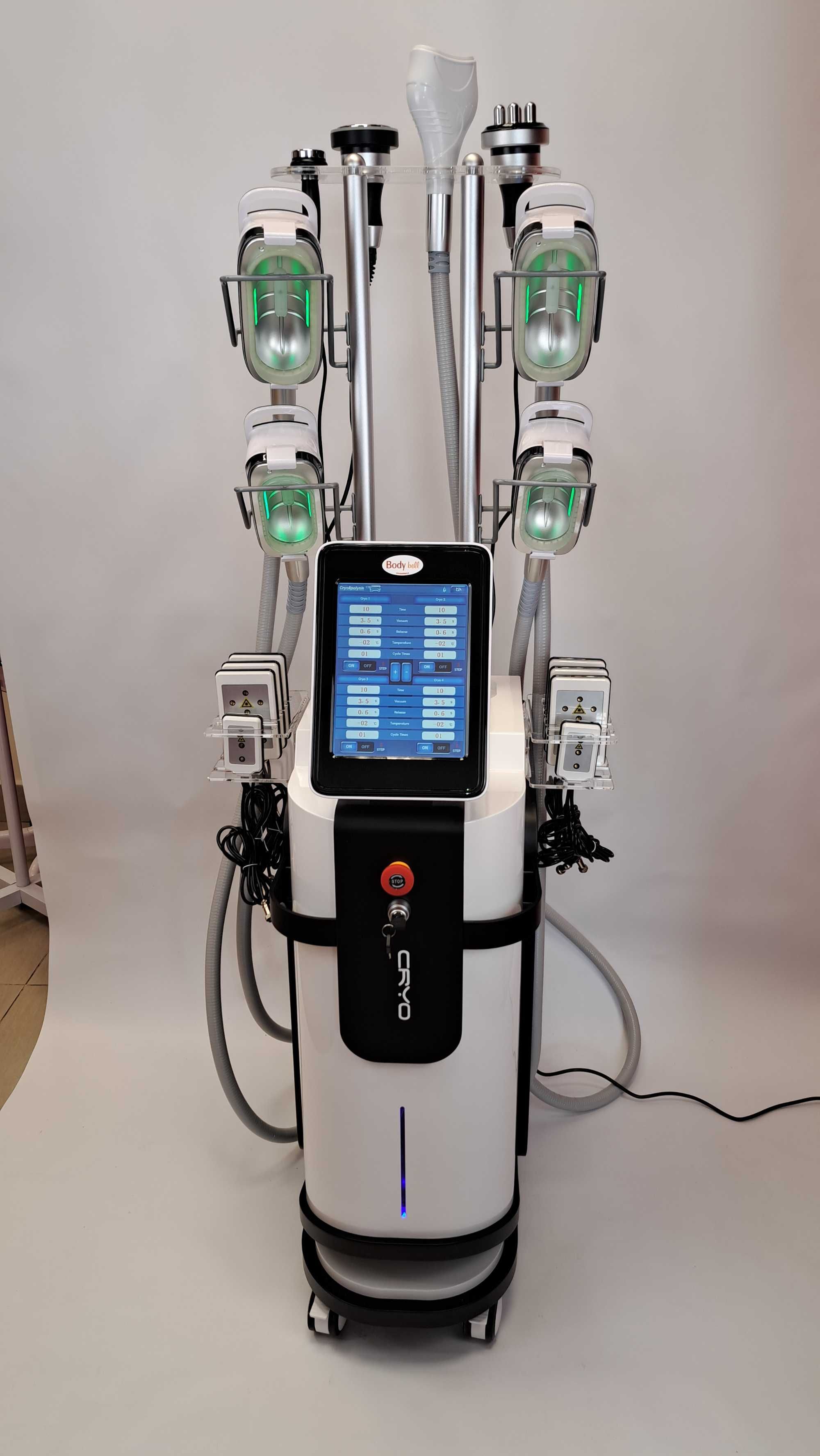 Kriolipoliza CRYO ANGLE 360 – 5 głowic krio RF, lipolaser,  liposukcja