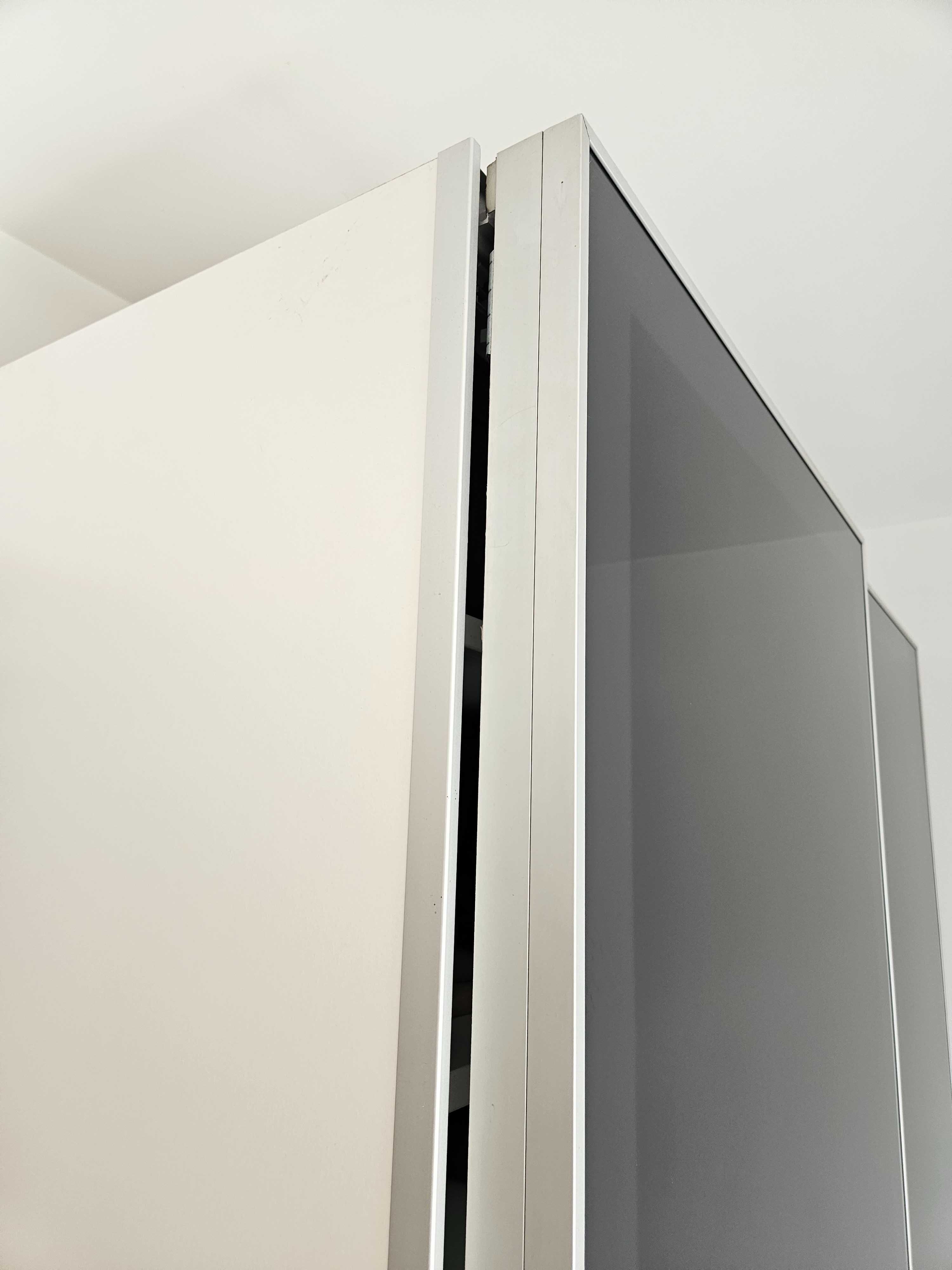 drzwi przesuwne do szafy Ikea Pax kompletne czarne szkło 2szt 75x236cm