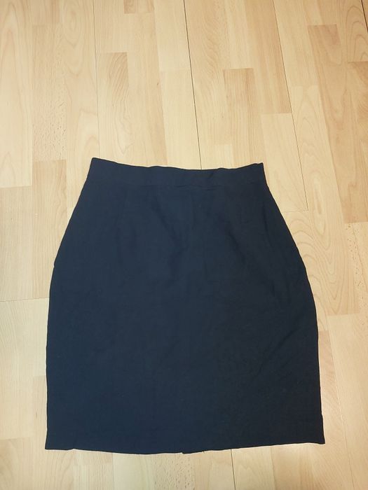 Granatowa spódnica ołówkowa 36 S  Mini elegancka