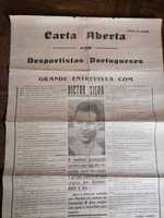 Vítor Silva/Benfica 1934 CARTA ABERTA aos Desportistas Portugueses