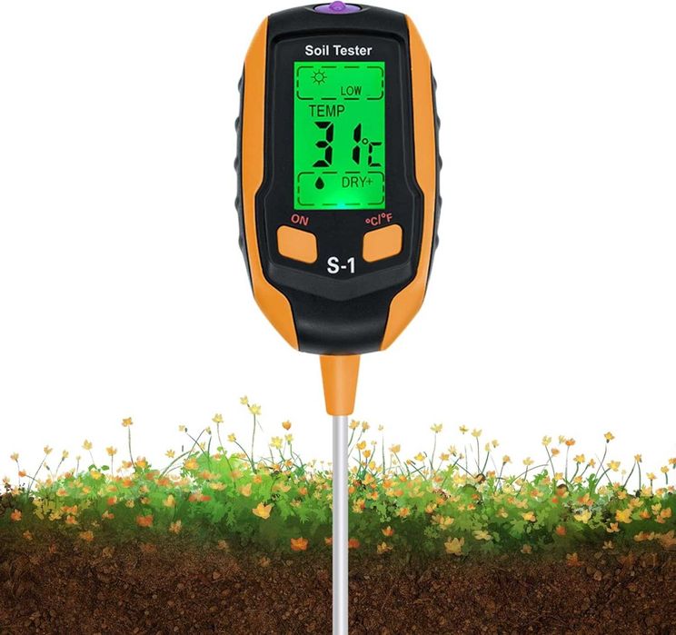 Cyfrowy miernik wilgotności gleby 4 w 1 z temperaturą wilgotnością pH