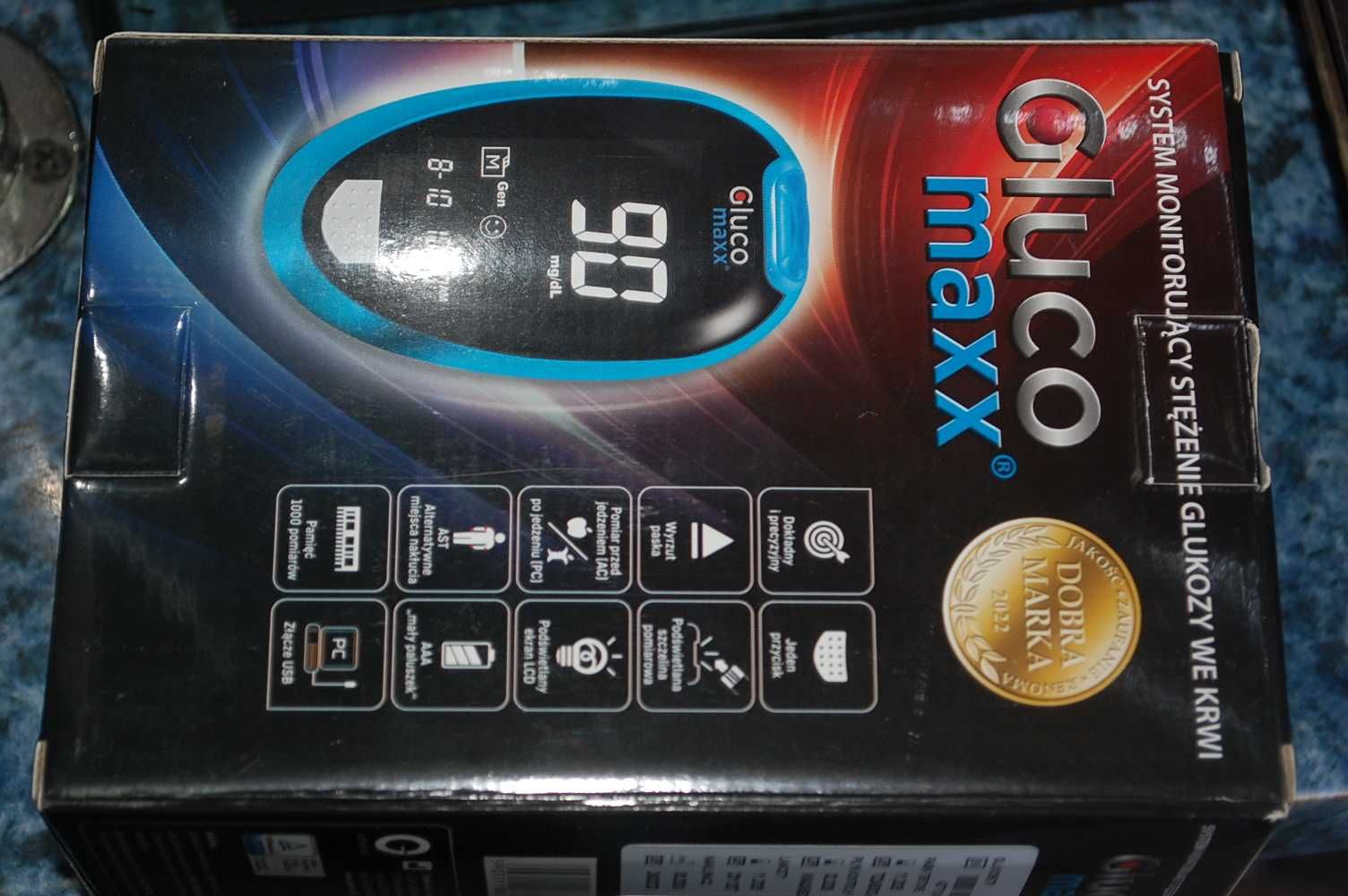 NOWY Glukometr Glucomaxx Niebieski