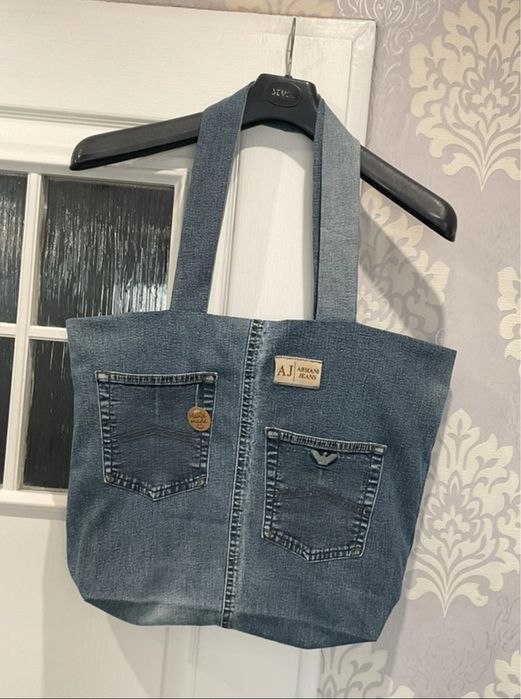 Torba szoperka dzinsowa Armani