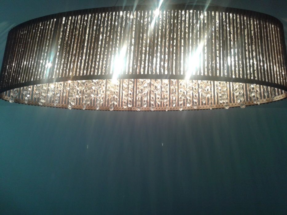 piękna lampa brązowa ze szklanymi kamieniami w sklepie kosztuje 1000zł