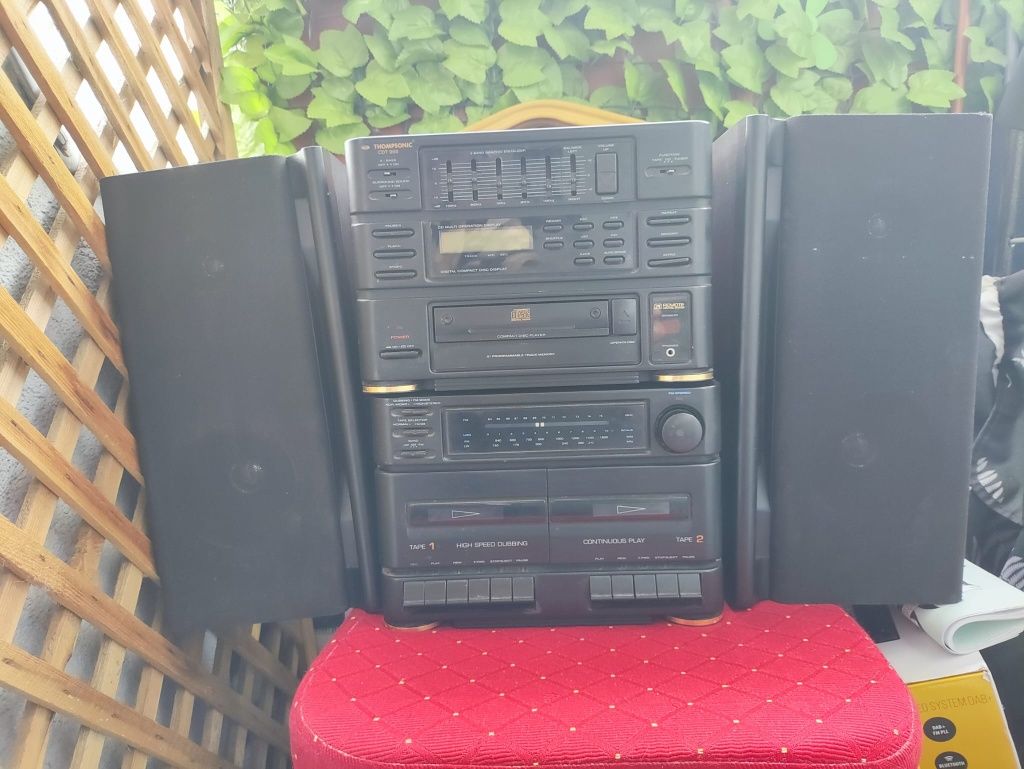 Magnetofon na kasety RadioMagnetofon radio kolumny z Głośnikami wieża