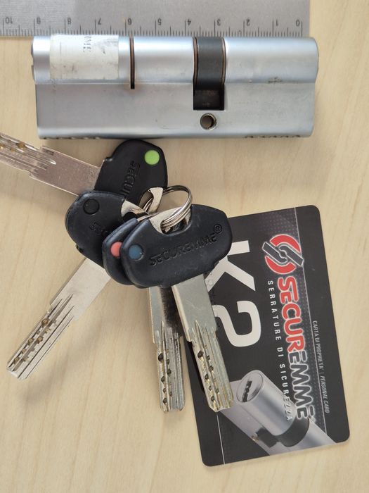 Canhão/cilindro fechadura Securemme k2 30x60mm