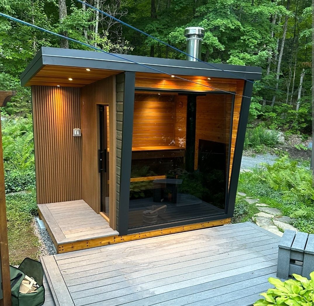 Sauna ogrodowa premium  2,3x3,2m Panorama Piec JBL  raty Leasing