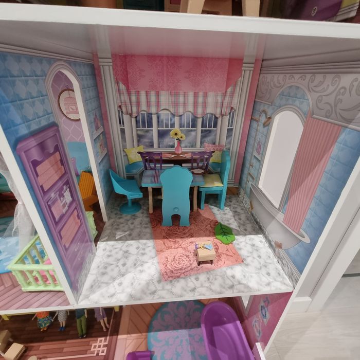 DUŻY Domek Piętrowy dla lalek KidKraft dla dzieci dziewczynki z drewna