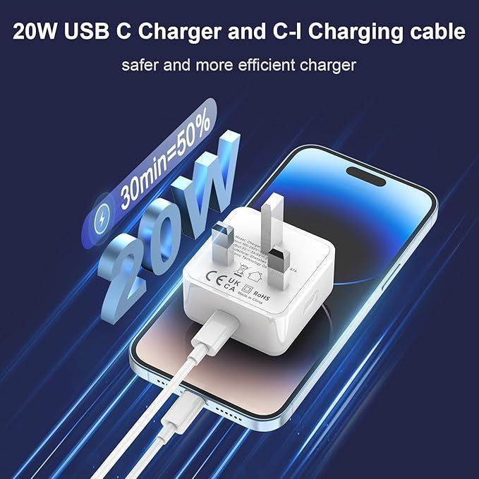 Ładowarka Iphone'a  2Pack Szybka Ładowarka Z Usb C Do Lightning