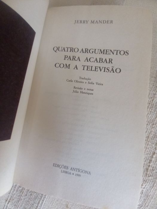 Edição Antigona Quatro Argumentos para Acabar com a Televisão
