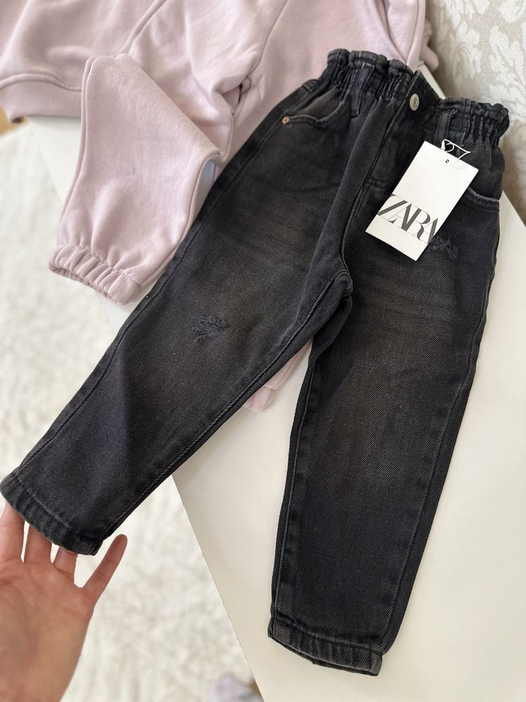 Теплий костюм на флісі  Zara , джинси MOM Zara  2-3 р 98 см нові