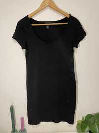 Bawełniana klasyczna czarna sukienka H&M ROZ. M