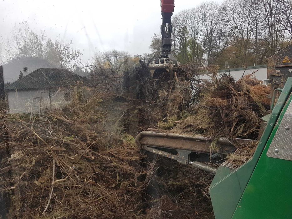 Duzy rebak wynajem CALA POLSKA rembak usługi zrebka recykler