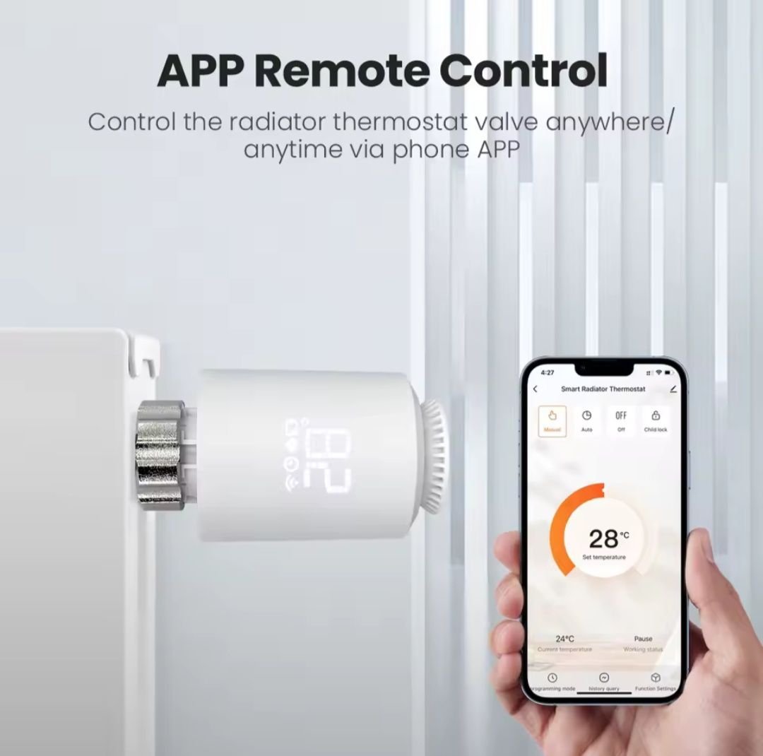 Głowica termostatyczna Smart Home Tuya inteligentny dom kalloryfer.