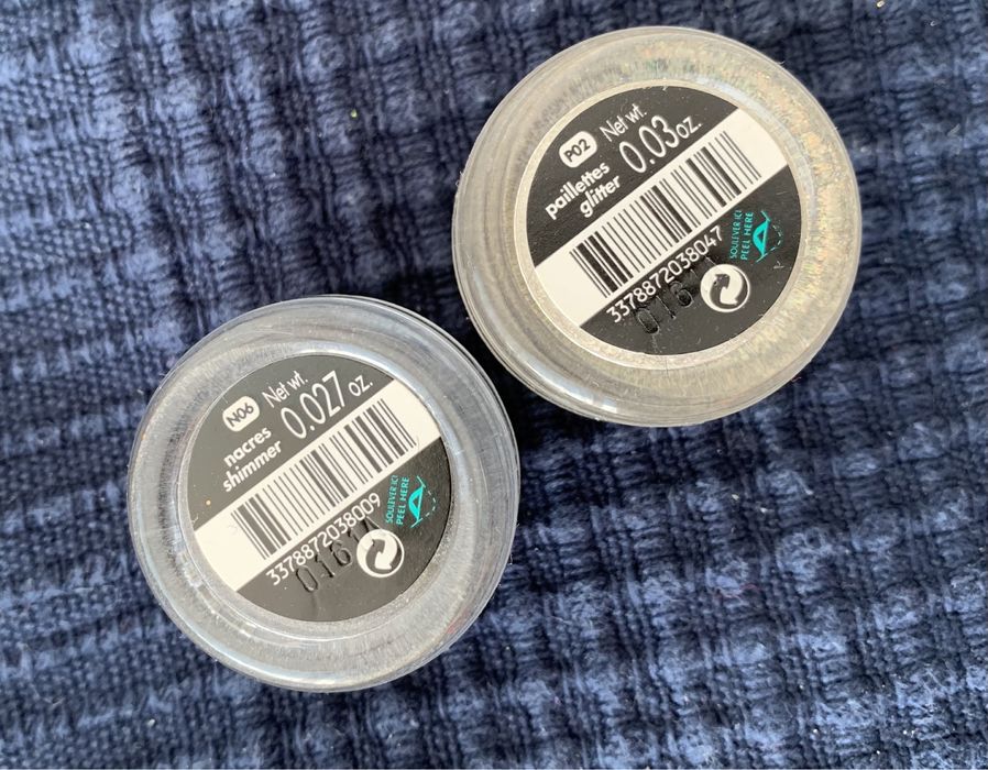 Sephora shimmer/glitter dust mini słoiczki cienie sypkie