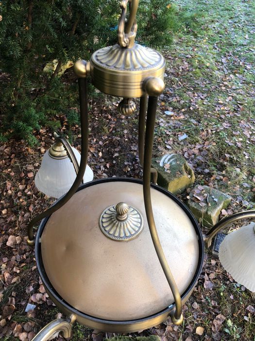 Żyrandol w stylu Ludwika XVI , mosiądz , szkło