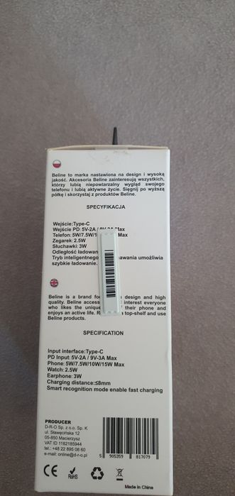 Stacja ładująca bezprzewodowa beline 3w1